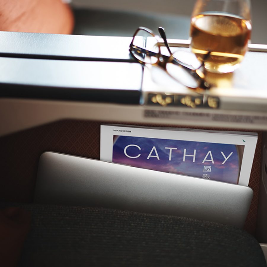 Cathay magazine in business cabin